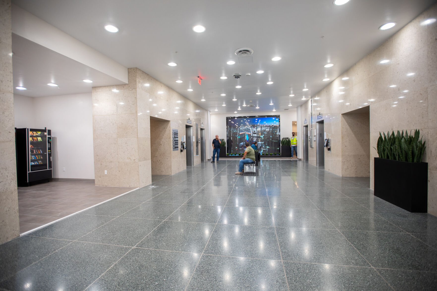Lobby of Blue Flame building